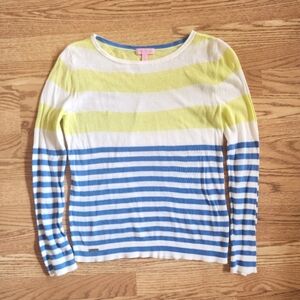 EUC Lilly Pulitzer Striped Blue and White Sweater, Size Small